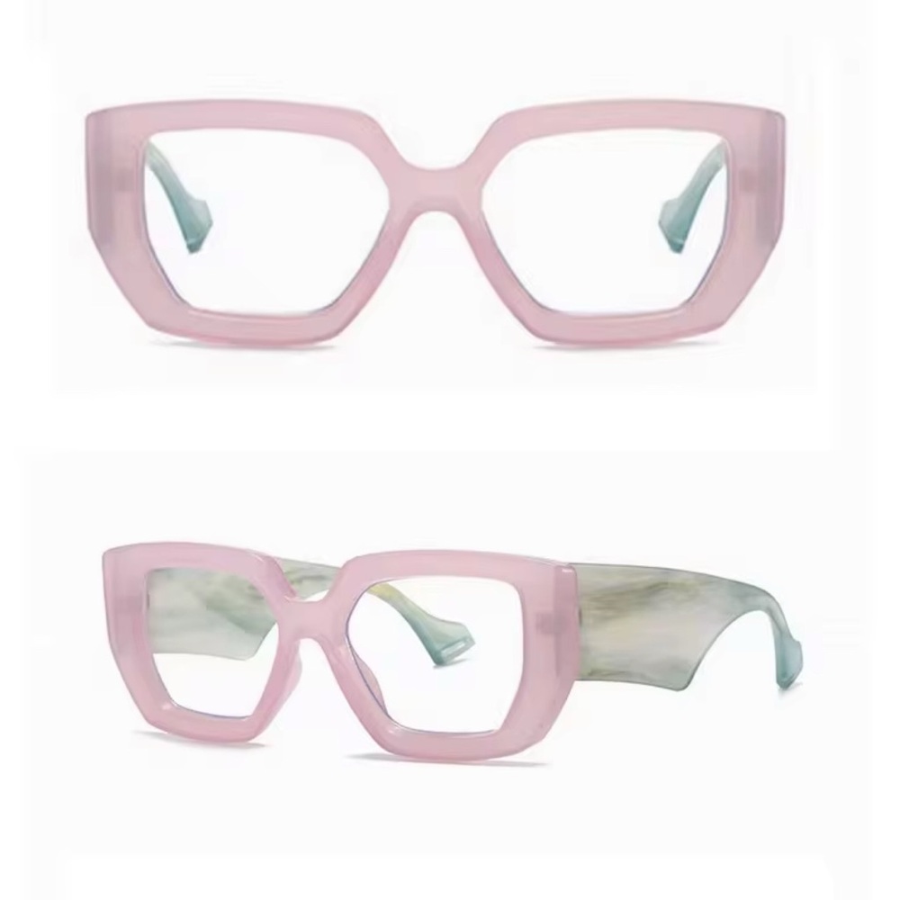 Stylish Pink and Green Women's Sunglasses